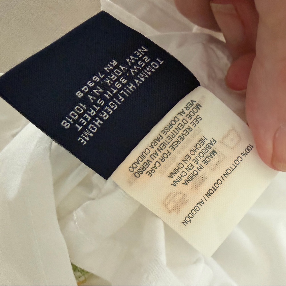 Vintage Tommy Hilfiger White Floral Embroidered Pillow shams - Picture 7 of 14